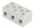 Terminal Strip, White, 57A, 450V, Poles - 3, Pack of 5 pieces